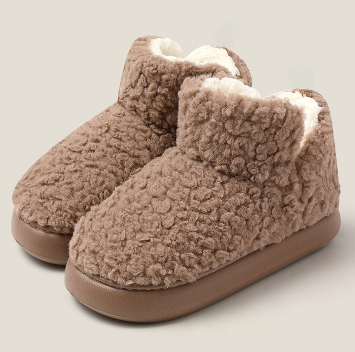 Women's Cozy Slipper Booties - Soft Pile Fleece for Warmth and Comfort