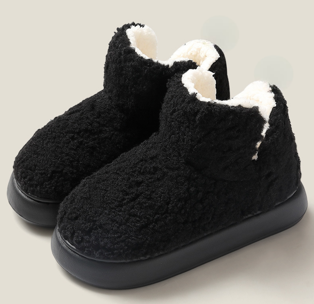 Women's Cozy Slipper Booties - Soft Pile Fleece for Warmth and Comfort