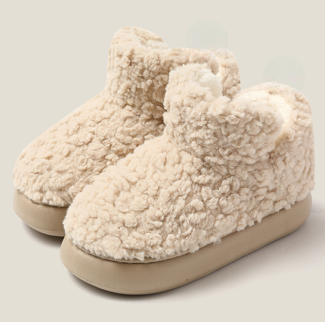 Women's Cozy Slipper Booties - Soft Pile Fleece for Warmth and Comfort