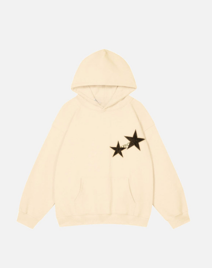 Star Color Contrast Hoodie - Stylish & Cozy Casual Wear