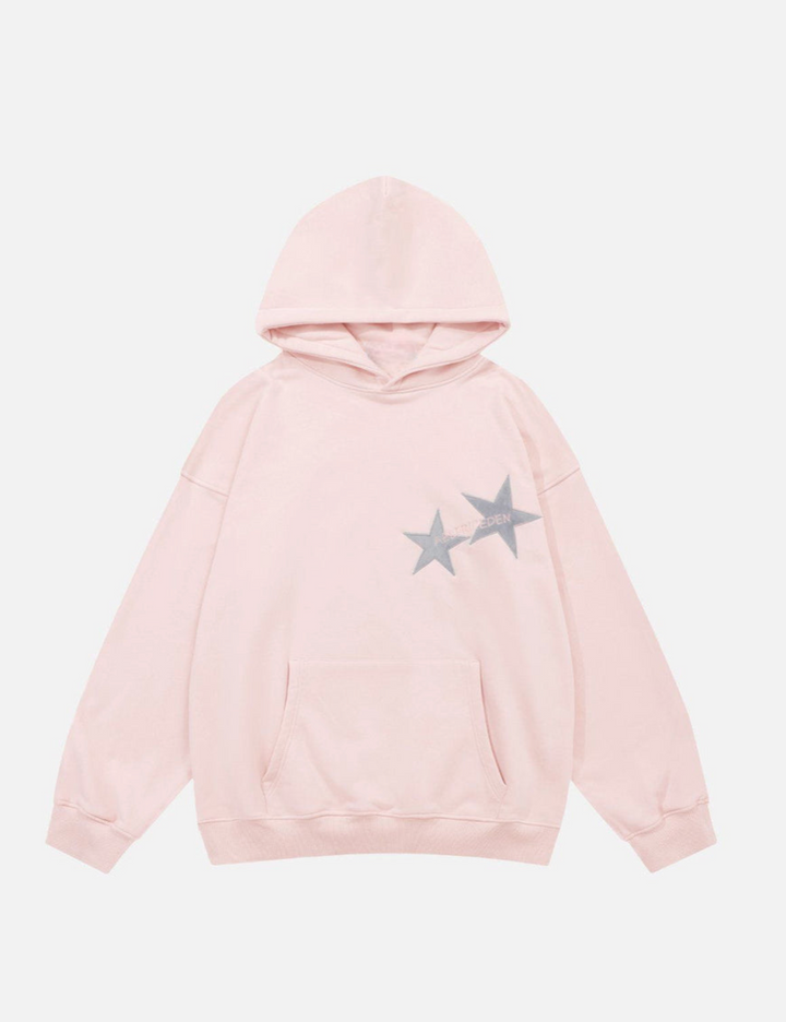 Star Pattern Color Contrast Hoodie - Trendy & Comfortable Streetwear