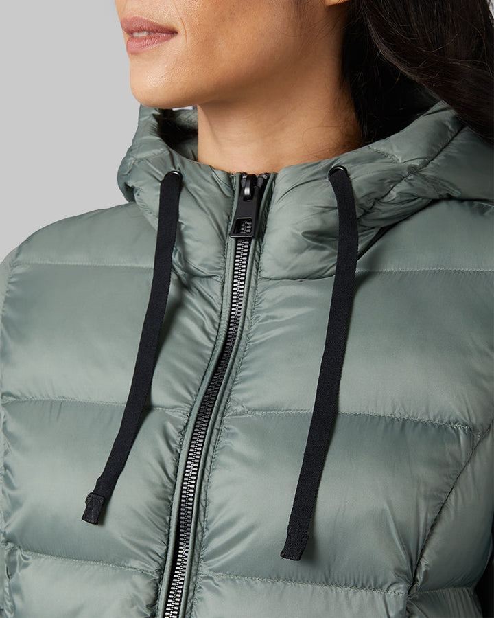 Women's Poly-Fill 3/4 Coat - Lightweight Warmth with Elegant Coverage