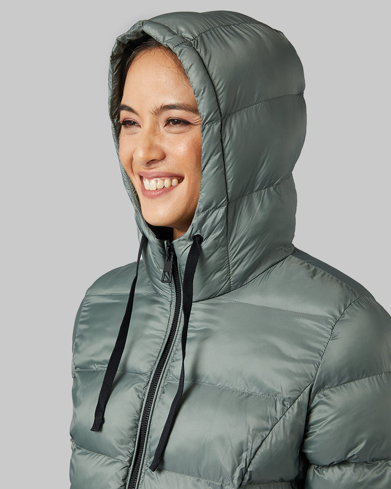 Women's Poly-Fill 3/4 Coat - Lightweight Warmth with Elegant Coverage