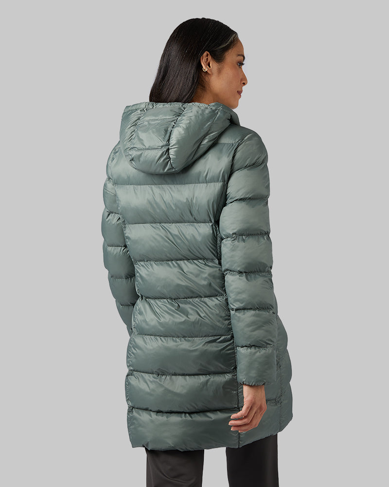 Women's Poly-Fill 3/4 Coat - Lightweight Warmth with Elegant Coverage