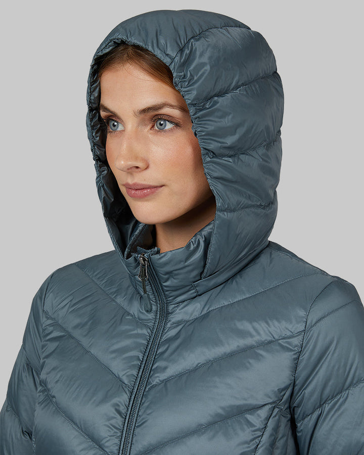 Women's Ultra-Light Down Packable 3/4 Jacket - Warmth and Portability for Any Adventure