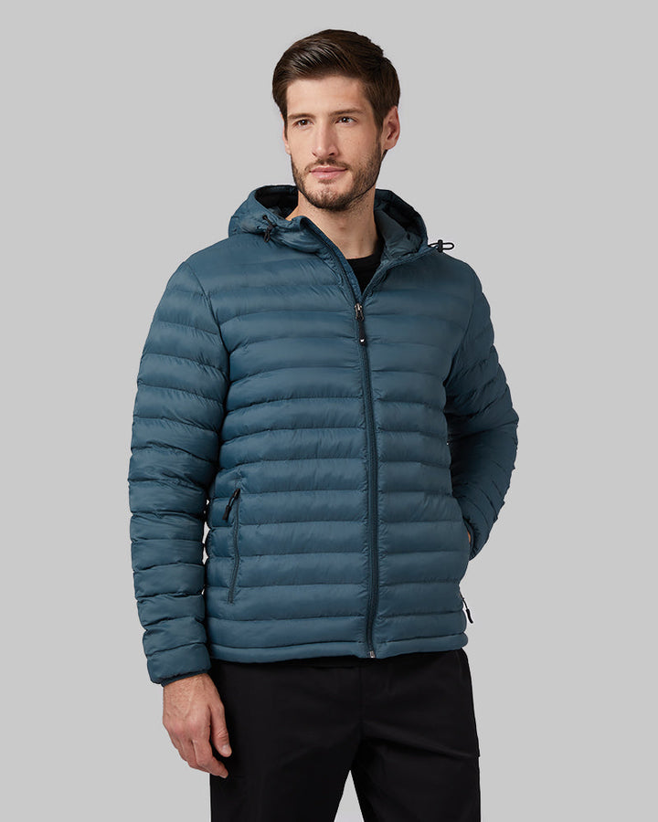 Men's Lightweight Poly-Fill Packable Hooded Jacket - Durable, Warm & Easy to Pack