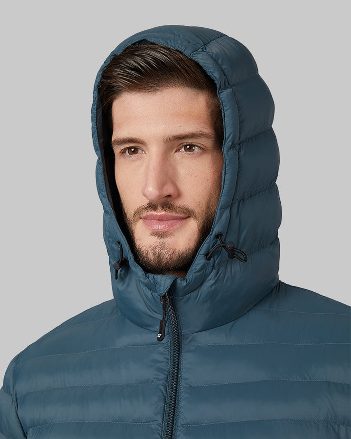 Men's Lightweight Poly-Fill Packable Hooded Jacket - Durable, Warm & Easy to Pack