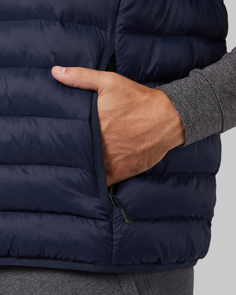 Men's Lightweight Poly-Fill Packable Vest - Sleek and Warm Travel Essential