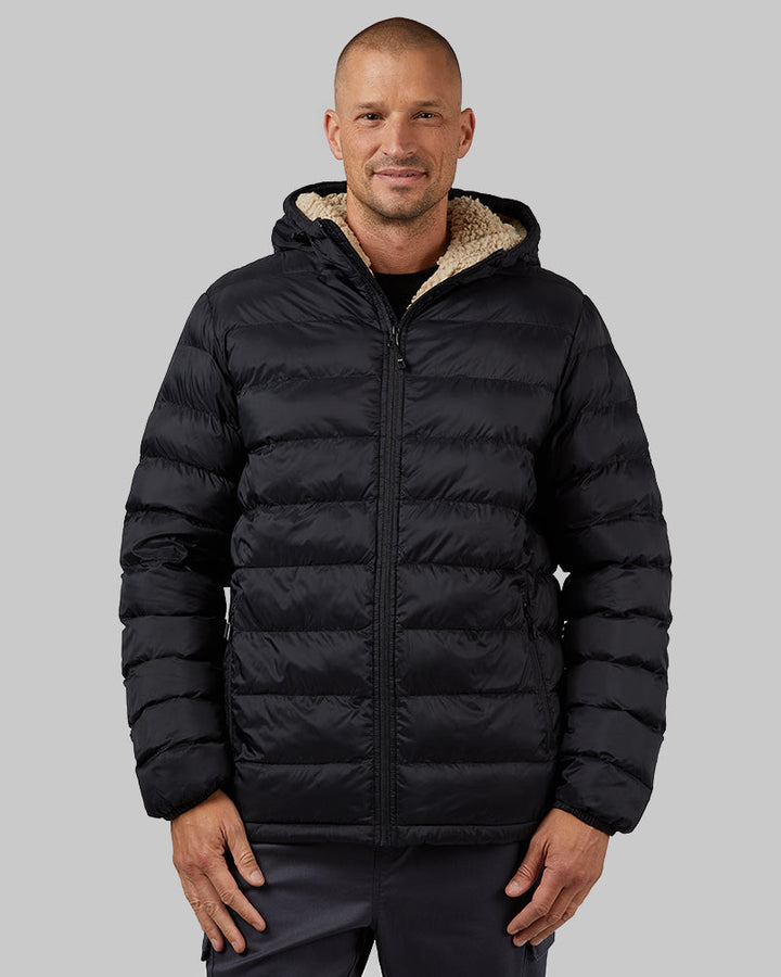 Men's Hooded Sherpa-Lined Jacket - Cozy Warmth with Rugged Style