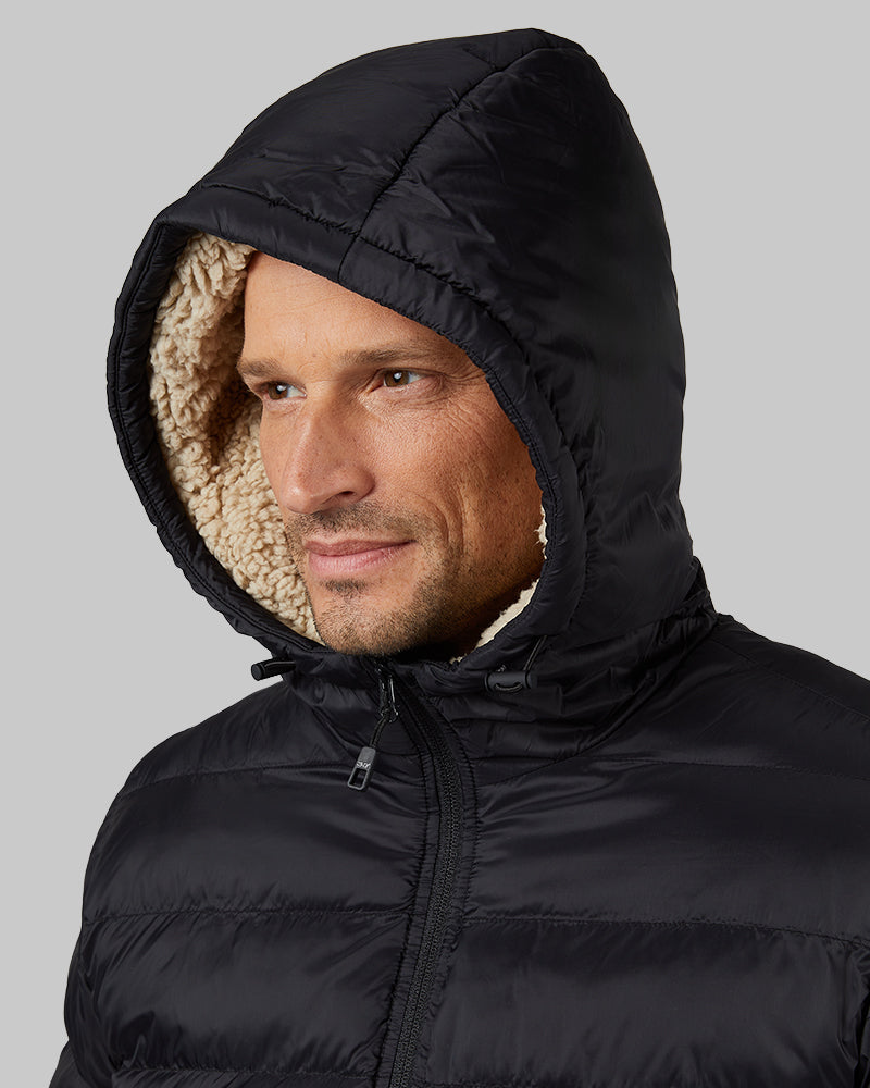 Men's Hooded Sherpa-Lined Jacket - Cozy Warmth with Rugged Style