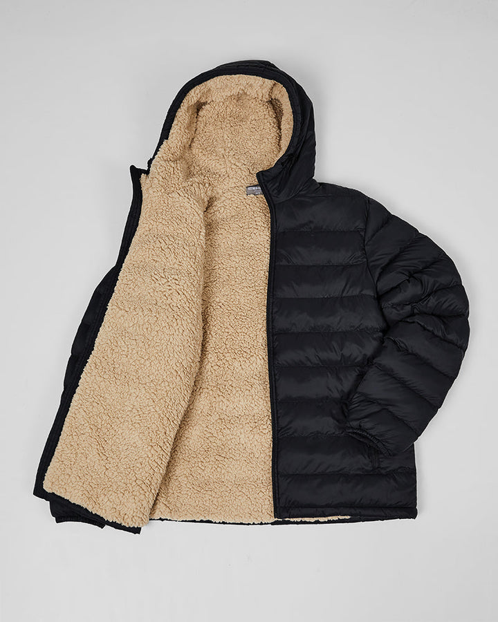 Men's Hooded Sherpa-Lined Jacket - Cozy Warmth with Rugged Style