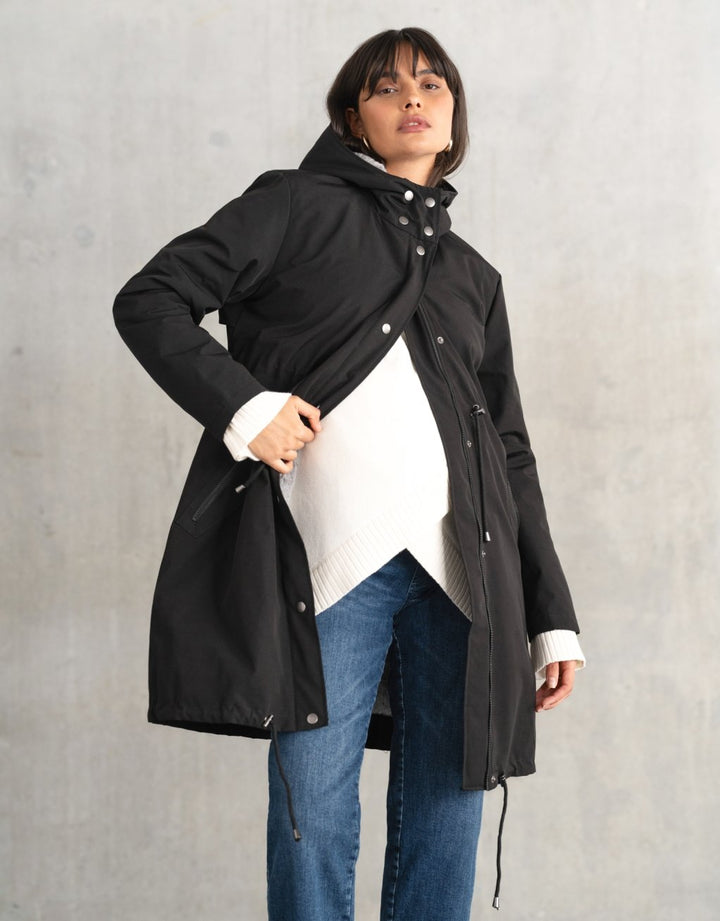 3-in-1 Winter Maternity Parka – Cozy, Adjustable, and Babywearing Ready