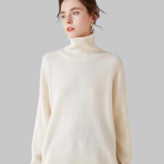 Women’s Classy Cashmere Sweater – Turtle Neck Pullover, Elegant & Soft Winter Wear