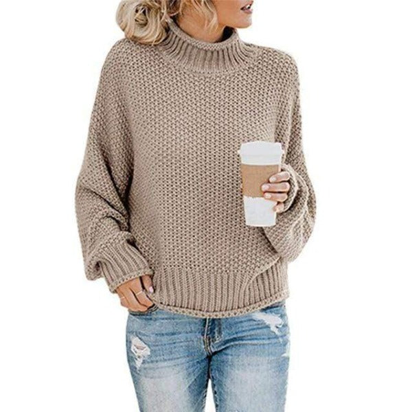 Knit Loose Pullover Fashion Sweater - Cozy & Trendy Everyday Style