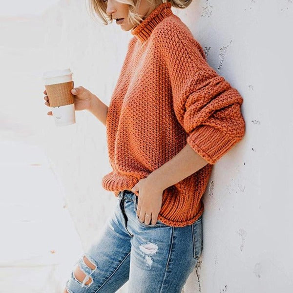 Knit Loose Pullover Fashion Sweater - Cozy & Trendy Everyday Style