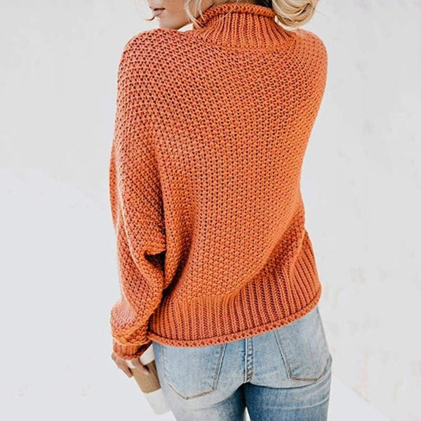 Knit Loose Pullover Fashion Sweater - Cozy & Trendy Everyday Style