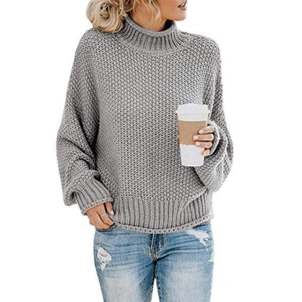 Knit Loose Pullover Fashion Sweater - Cozy & Trendy Everyday Style