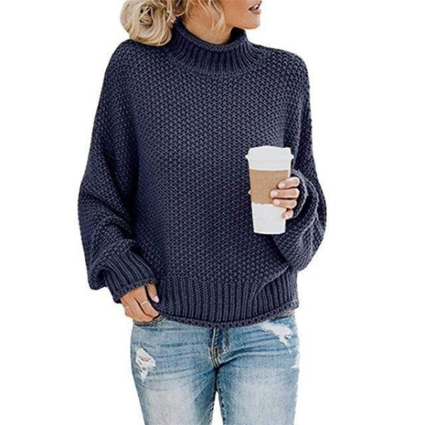 Knit Loose Pullover Fashion Sweater - Cozy & Trendy Everyday Style