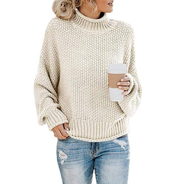 Knit Loose Pullover Fashion Sweater - Cozy & Trendy Everyday Style