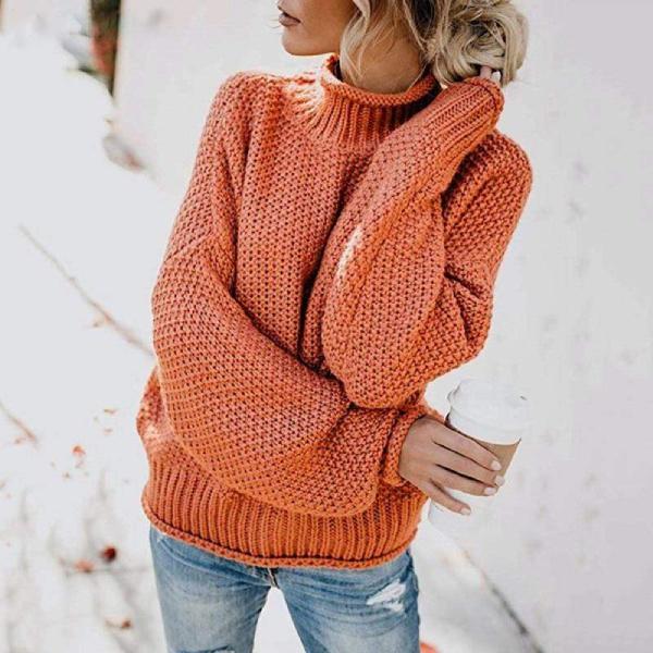 Knit Loose Pullover Fashion Sweater - Cozy & Trendy Everyday Style