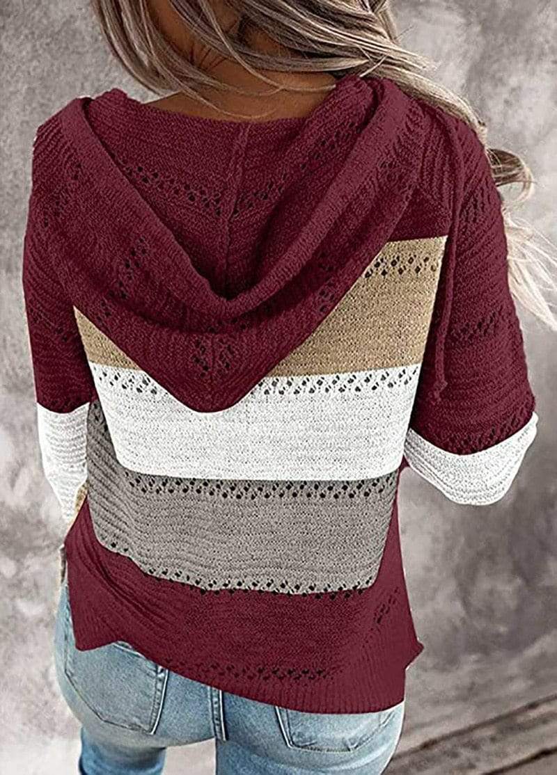 Boho Patchwork Pullover Sweater - Cozy & Eclectic Bohemian Style