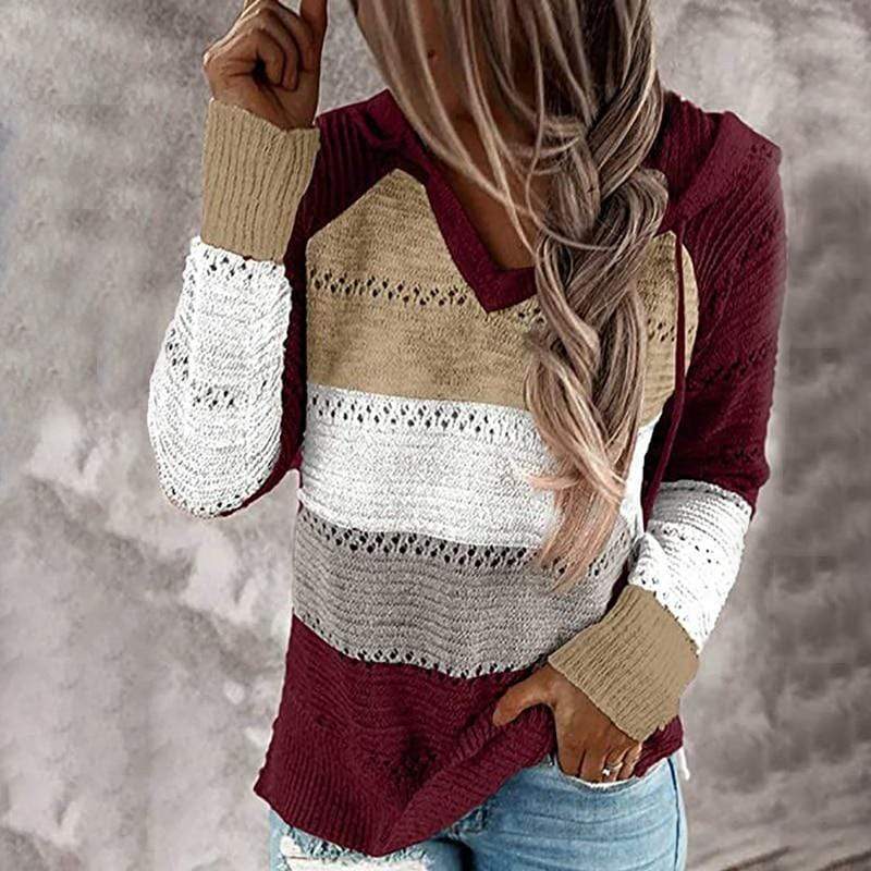 Boho Patchwork Pullover Sweater - Cozy & Eclectic Bohemian Style