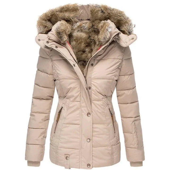 Fur-Lined Hooded Parka – Warm Winter Jacket, Waterproof & Windproof, Stylish Outdoor Coat