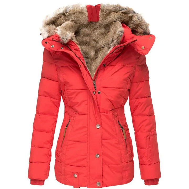 Fur-Lined Hooded Parka – Warm Winter Jacket, Waterproof & Windproof, Stylish Outdoor Coat