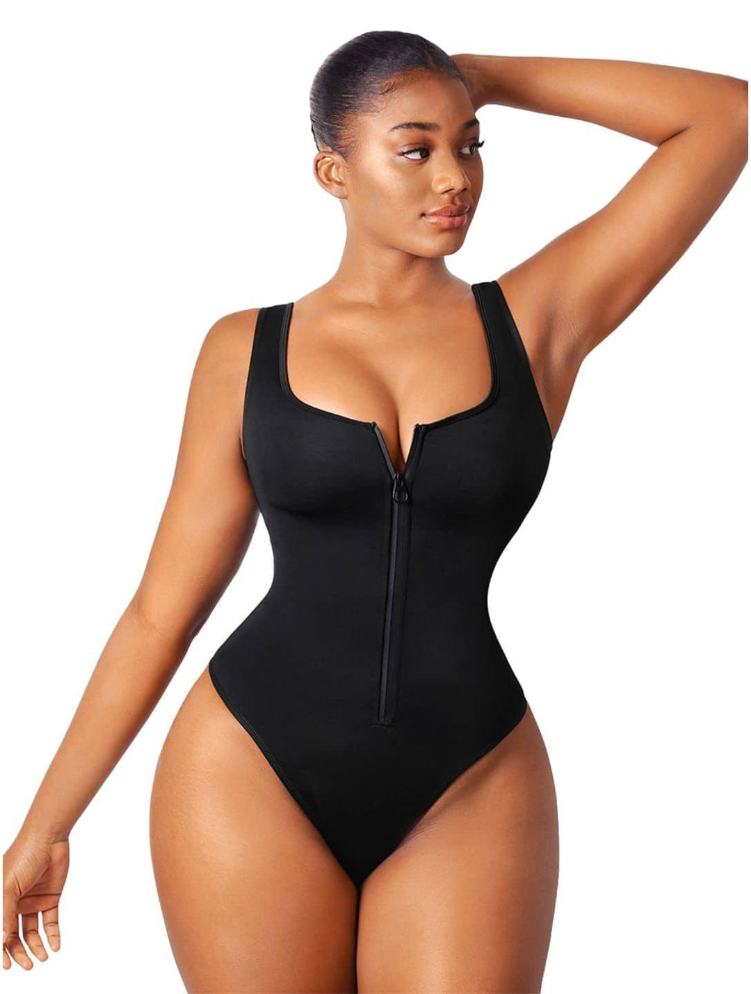 Sculpting Zip-Up One-Piece Swimsuit for a Flattering Fit