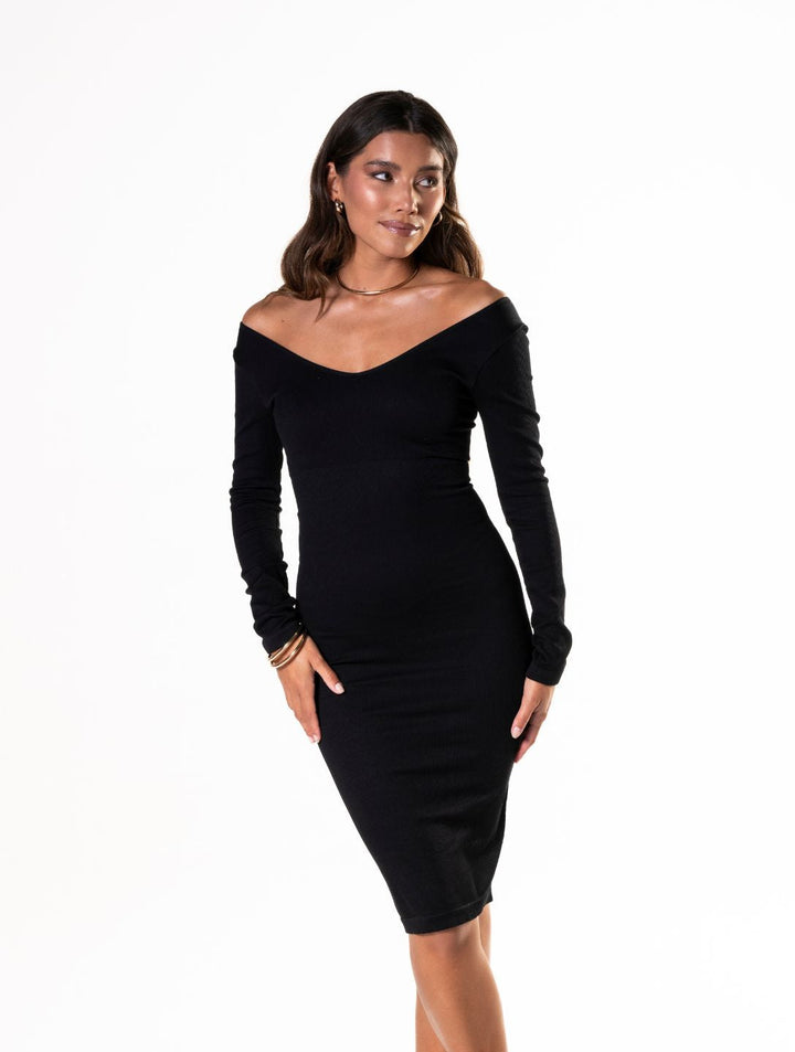 Elegant V-Neck Long Sleeve Dress - Stylish and Comfortable Women's Wear