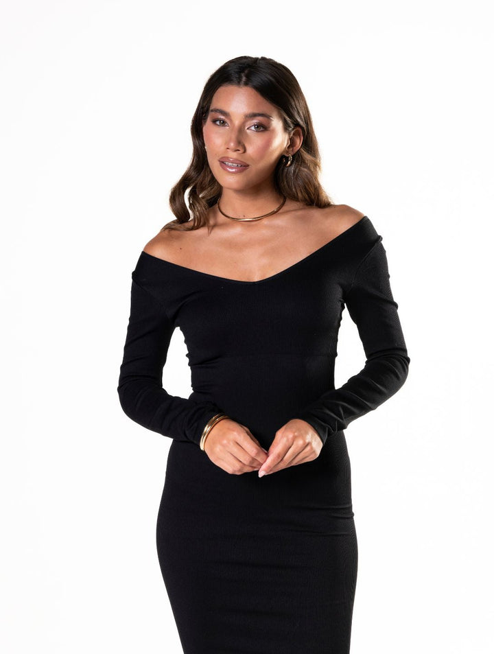 Elegant V-Neck Long Sleeve Dress - Stylish and Comfortable Women's Wear