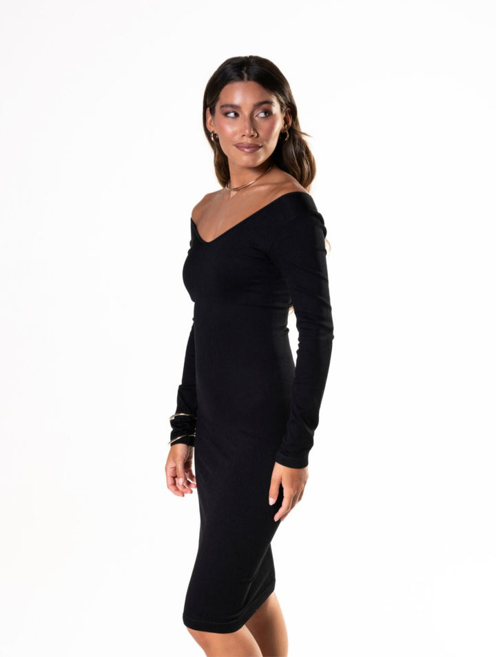 Elegant V-Neck Long Sleeve Dress - Stylish and Comfortable Women's Wear