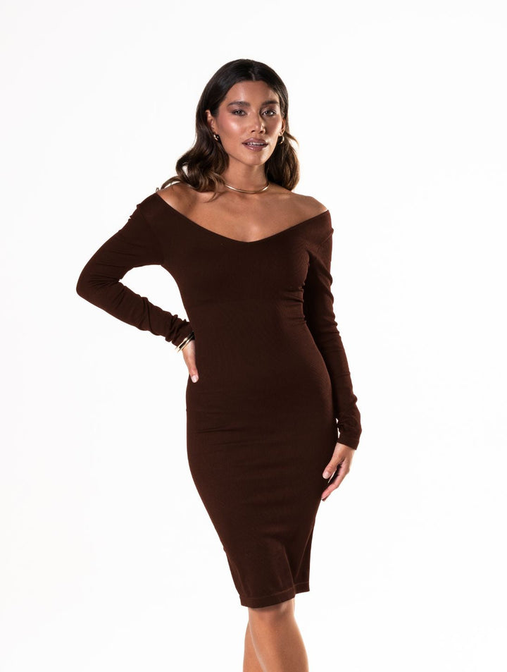 Elegant V-Neck Long Sleeve Dress - Stylish and Comfortable Women's Wear