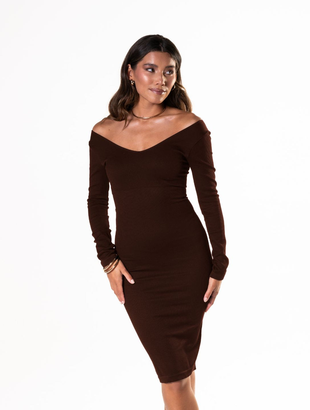 Elegant V-Neck Long Sleeve Dress - Stylish and Comfortable Women's Wear