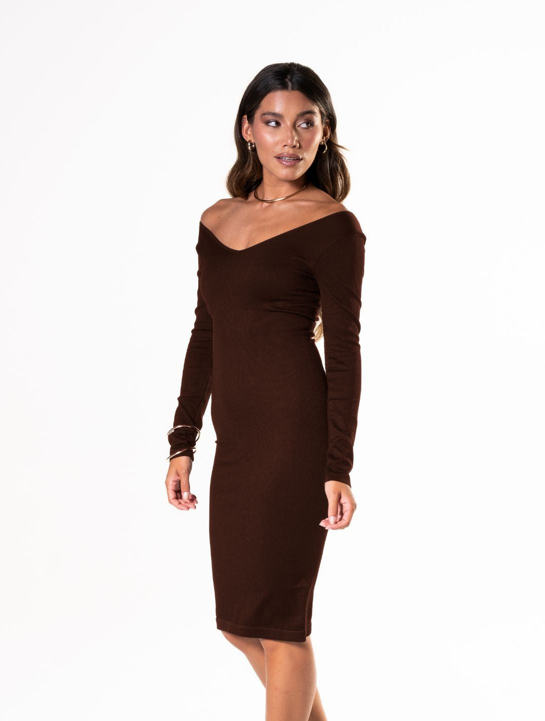 Elegant V-Neck Long Sleeve Dress - Stylish and Comfortable Women's Wear