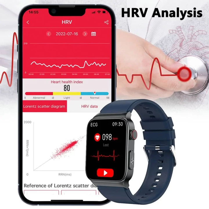 All-in-One Health Smartwatch with ECG, Blood Glucose Monitoring, and Fitness Tracking