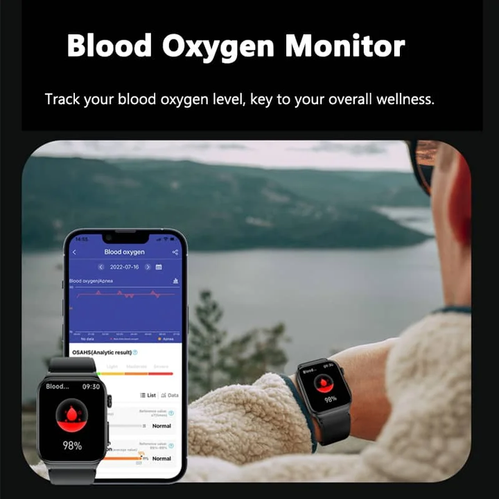 All-in-One Health Smartwatch with ECG, Blood Glucose Monitoring, and Fitness Tracking