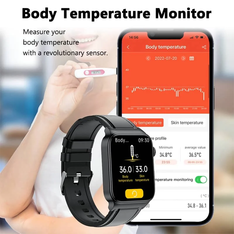 All-in-One Health Smartwatch with ECG, Blood Glucose Monitoring, and Fitness Tracking