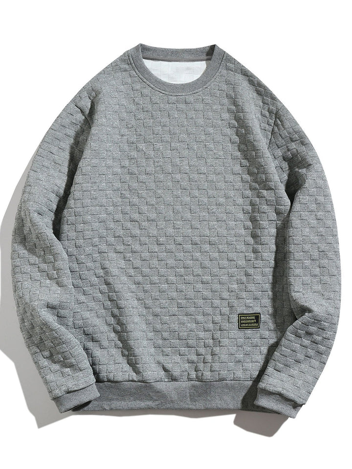 Checkerboard Jacquard Sweatshirt