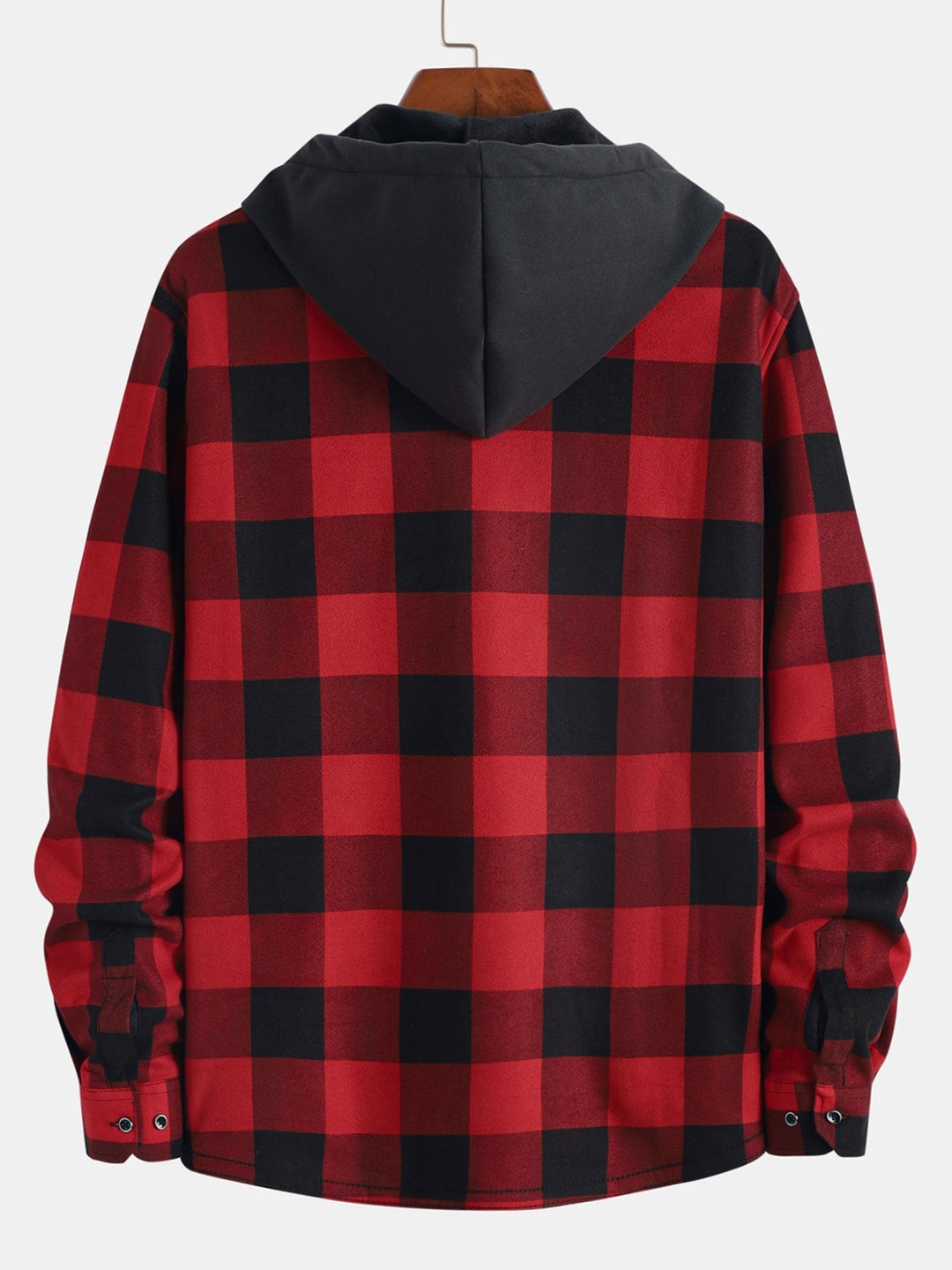 Flannel Fleece Lined Hooded Shirt & Jogger Pants