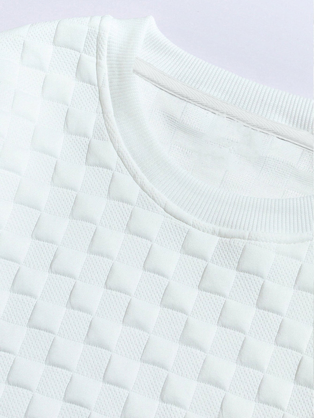 Checkerboard Jacquard Sweatshirt