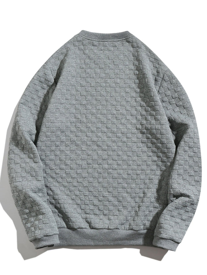 Checkerboard Jacquard Sweatshirt