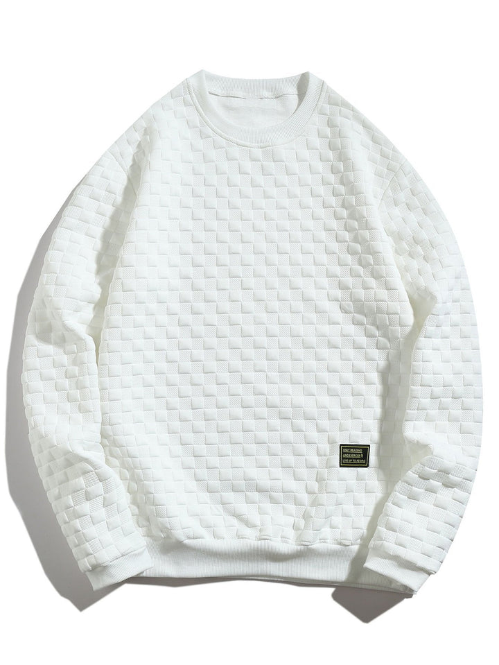 Checkerboard Jacquard Sweatshirt