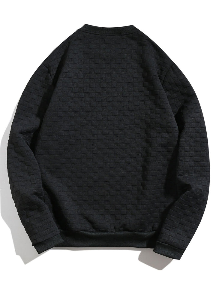 Checkerboard Jacquard Sweatshirt