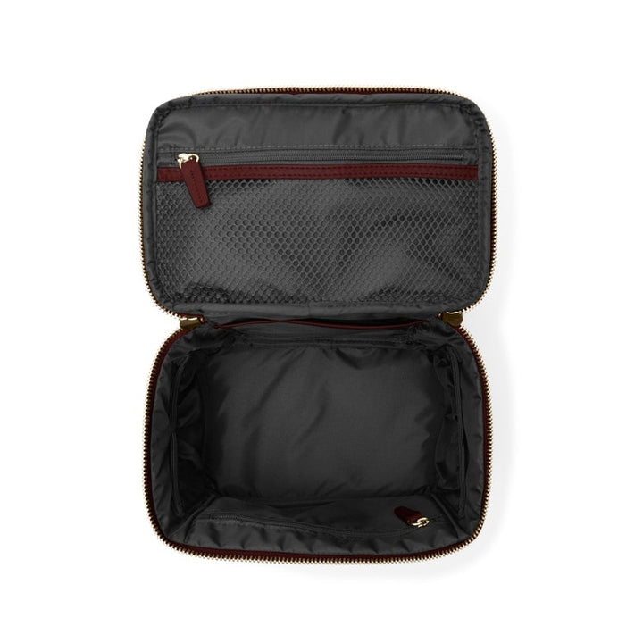 Small Train Case - Compact Travel Organizer with Zip Pockets and Water-Resistant Lining