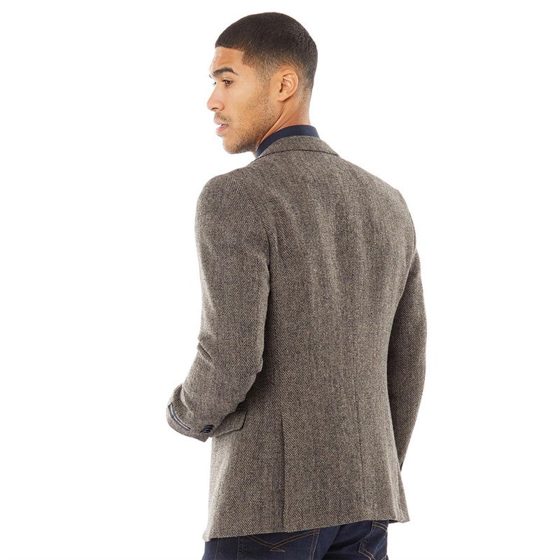 Men's Brown Tweed Blazer – Classic and Sophisticated Tailored Jacket for Any Occasion