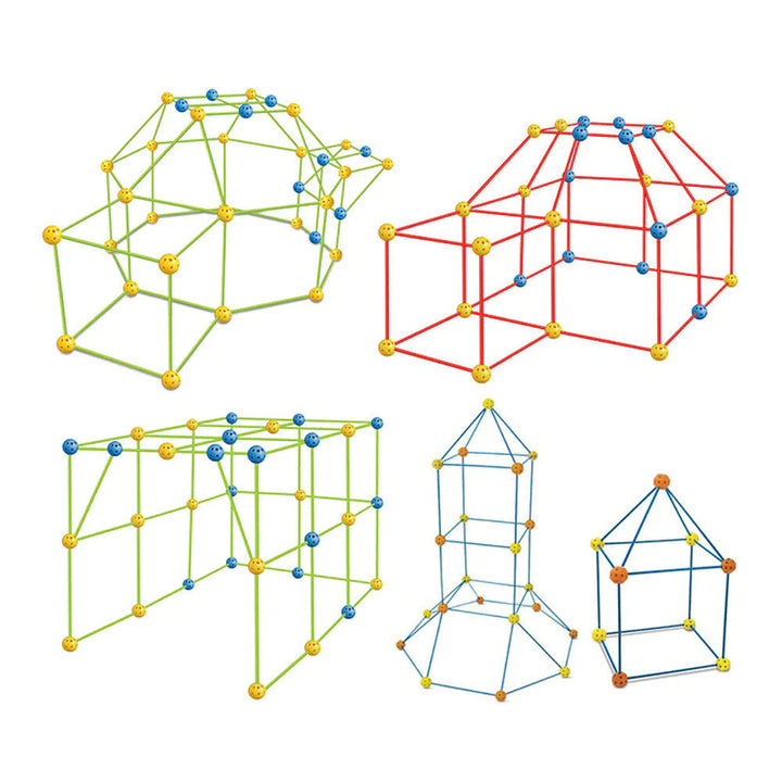 STEM Fort Building Kit for Kids - Creative Construction Set for Indoor & Outdoor Play