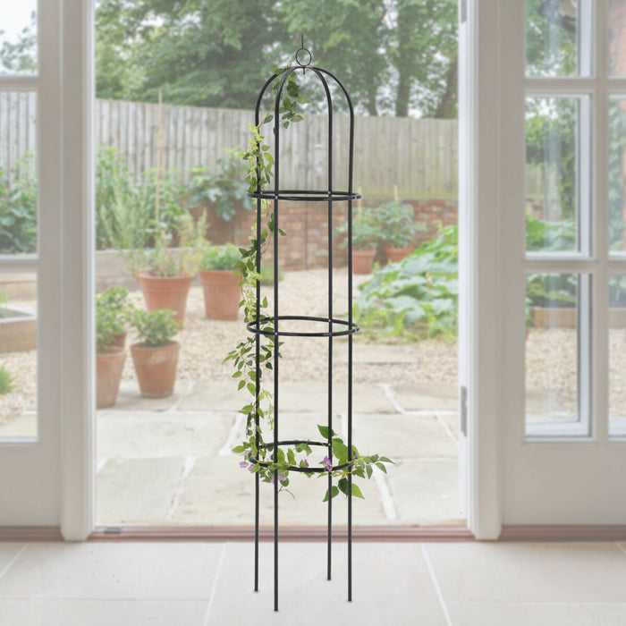 1.9m Metal Garden Obelisk Trellis for Outdoor