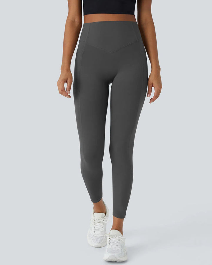 High Waisted Butt Lifting Tummy Control Side Pocket Shaping Training Leggings