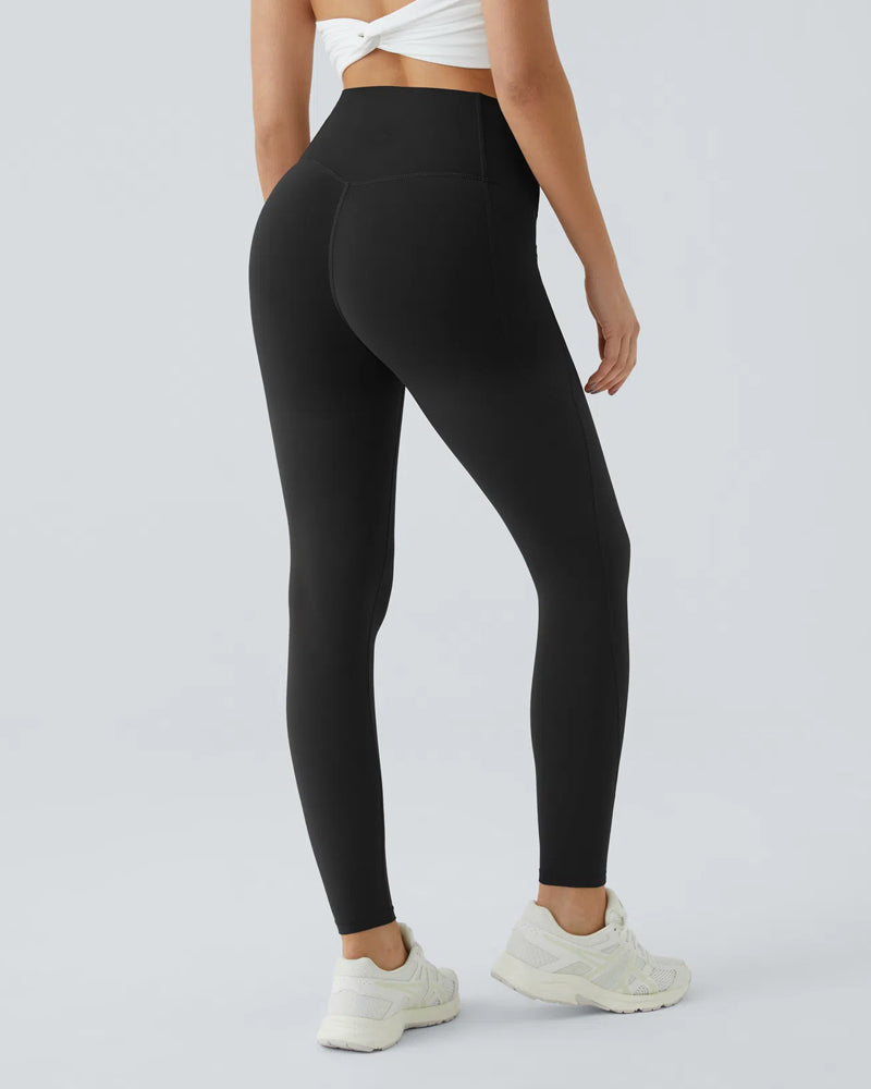 High Waisted Butt Lifting Tummy Control Side Pocket Shaping Training Leggings